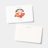 kid play in beach バッジ (表裏)