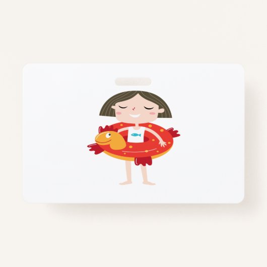 kid play in beach バッジ (正面)