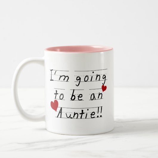Kid Print Tshirtsおよびギフト未来の伯母さん ツートーンマグカップ (左)