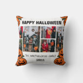 Kid pumpkin jack-o-lanternハロウィンフォトコラージュ クッション (裏面)