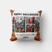 Kid pumpkin jack-o-lanternハロウィンフォトコラージュ クッション (正面)
