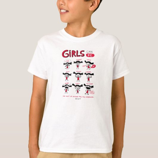 Kid t-shirt Girls Can Be Tシャツ (正面)