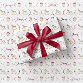 Kid Toy Wrapping Paper Rocking Horse Gift Wrap ラッピングペーパー