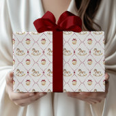 Kid Toy Wrapping Paper Rocking Horse Gift Wrap ラッピングペーパー