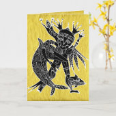 kidchinaの挨拶 カード (黄色い花)