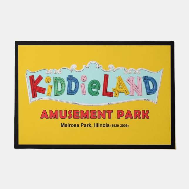 Kiddieland Melrose Park, IL,文字標識 ドアマット (正面)