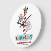 Kiddieland Melrose Park, IL, Pole Sign ラージ壁時計 (傾斜)