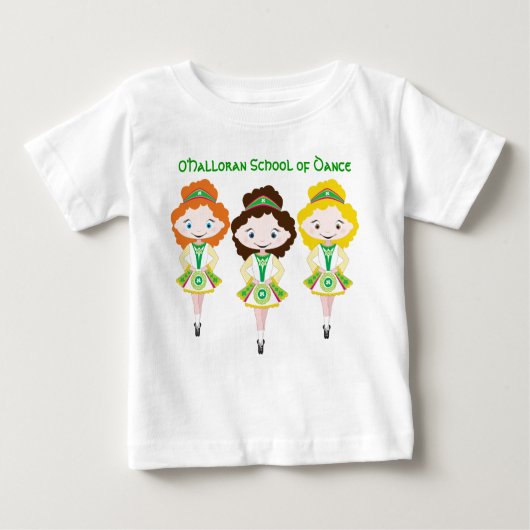 KIDLETSアイリッシュダンサー踊りスクールグループtrio ベビーTシャツ (正面)