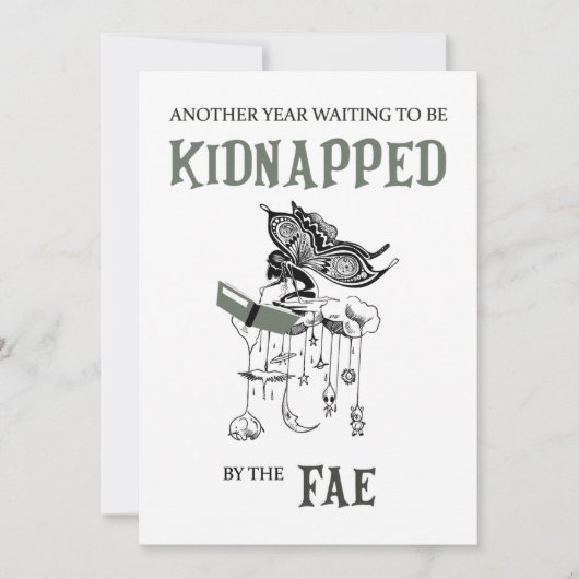 Kidnapped by the Fae - Book Birthday Card シーズンカード (正面)