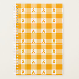 Kidney Cancer Awareness Plaid Planner, Orange プランナー手帳