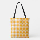 Kidney Cancer Awareness Plaid Tote, Orange Ribbon トートバッグ (裏面)