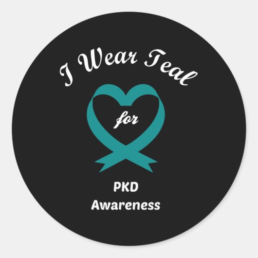 Kidney Disease Pkd Awareness Support ラウンドシール (正面)