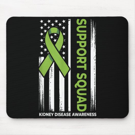 Kidney Disease USA Flag Support Squad Kidney マウスパッド (正面)