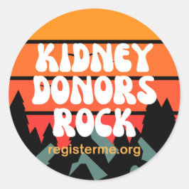 Kidney Donors Rock Donor Awareness ラウンドシール