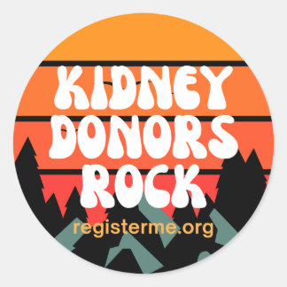 Kidney Donors Rock Donor Awareness ラウンドシール