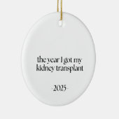 Kidney Transplant Date セラミックオーナメント (右)