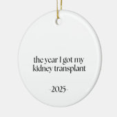 Kidney Transplant Date セラミックオーナメント (左)