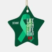 Kidney Transplant Life Given Life Received  セラミックオーナメント (右)