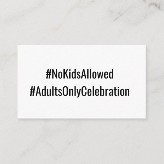 KIDSのミニマ結婚リストは💍ないエレガント エンクロージャーカード (正面)