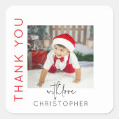 Kids写真ありがとう スクエアシール (正面)