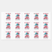 Kids写真カスタムアレルギー警告パーソナライズされた ラベル (シート)