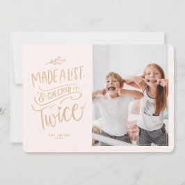 Kids間抜け Christmas Photo CardがList Cardを作成 招待状