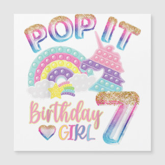 Kids ポップ・アートの It 7th歳の誕生日ガールシャツP