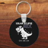 Kids 太陽の Eclipse Tレックス04.08.2024 DinoおもしろいToddl キーホルダー (裏面)