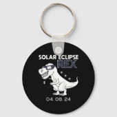 Kids 太陽の Eclipse Tレックス04.08.2024 DinoおもしろいToddl キーホルダー (裏面)