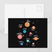 Kids 太陽の System Planets Knowledge宇宙空間情報 ポストカード (正面/裏面)