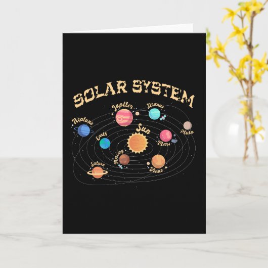 Kids 太陽の System Planets Knowledge Outer Space カード (黄色い花)
