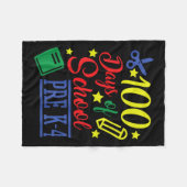 Kids 100日の学校Pre-k 4 フリースブランケット (正面(横))