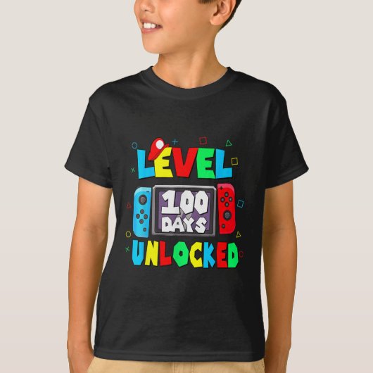 Kids 100 Th Of School Shirt Level 100 Schoooの日 Tシャツ (正面)