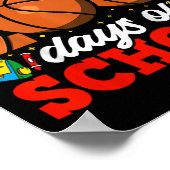 Kids 100th Day Of School Boysバスケットボール100日 ポスター (角)