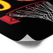 Kids 10th Birthday Sketll Hoop 10 Year Old Boy  ポスター (角)