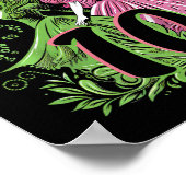 Kids 10th Birthday Witch Pink And Green 10 Year Ol ポスター (角)