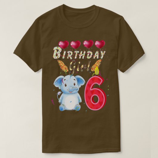 Kids 1 Year Old Elephant Birthday Girl Cute 1th Pa Tシャツ (デザイン正面)