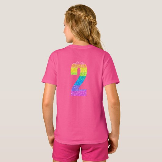 Kids 2nd Birthday Party - Editable Text Tシャツ (裏面フル)