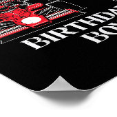 Kids 2nd Birthday Race Car Bday Boy Cant Catch Me  ポスター (角)