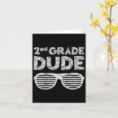 Kids 2nd Grade Dude Second Grade Byck To School カード (黄色い花)