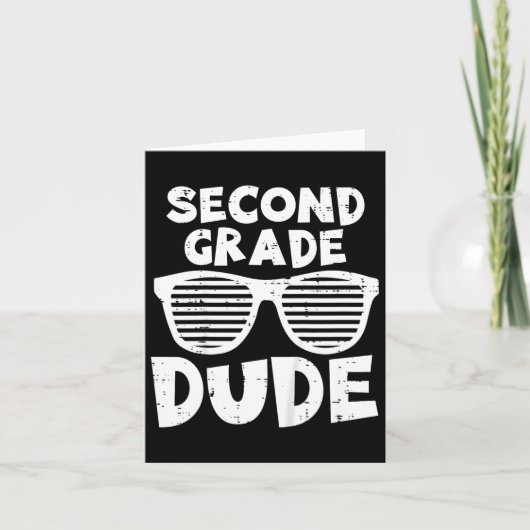 Kids 2nd Second Grade Dude Ck To School First Day カード (正面)