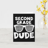 Kids 2nd Second Grade Dude Ck To School First Day カード (黄色い花)