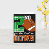 Kids 2nd Year Down Football Birthday Boy Party 2 Y カード (黄色い花)