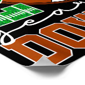 Kids 2nd Year Down Football Birthday Boy Party 2 Y ポスター (角)