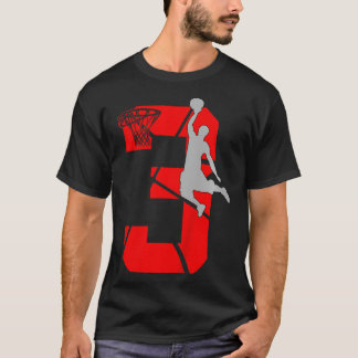 Kids 3歳3rdバスケットボール誕生日PartyTheme Tシャツ