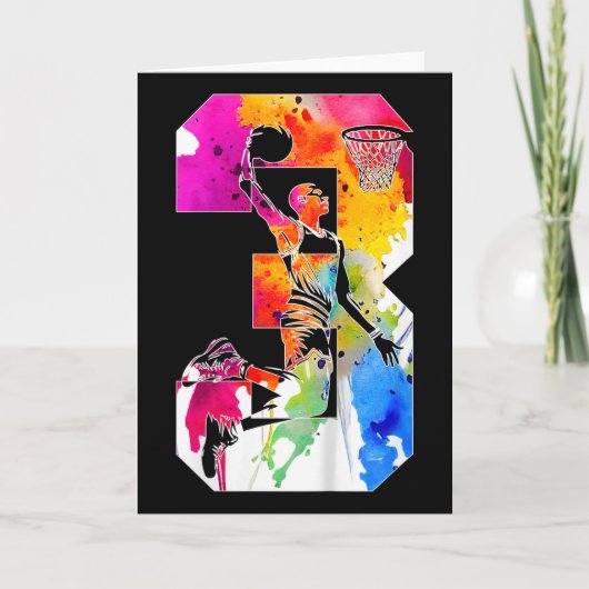 Kids 3 Years Number 3 Sketll 3rd Birthday  カード (正面)