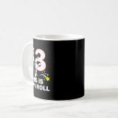 Kids 3rd BirthdayボーリングI'm 3 How I 転が コーヒーマグカップ (正面左)
