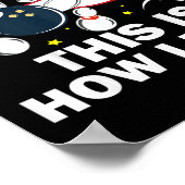 Kids 3rd BirthdayボーリングI'm 3 How I 転が ポスター (角)