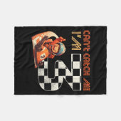 Kids 3rd Birthday Race Car Can't Catch Me I'm 3 Th フリースブランケット (正面(横))