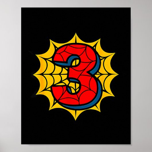 Kids 3rd Birthday Sder Theme Party 3 Year Old Boys ポスター (正面)